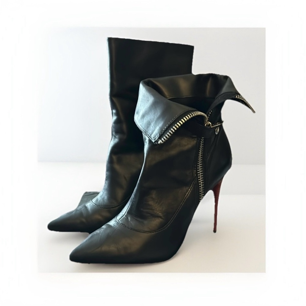Donald J Pliner DMSX Black Genuine Leather Stiletto Boot 8M OBO